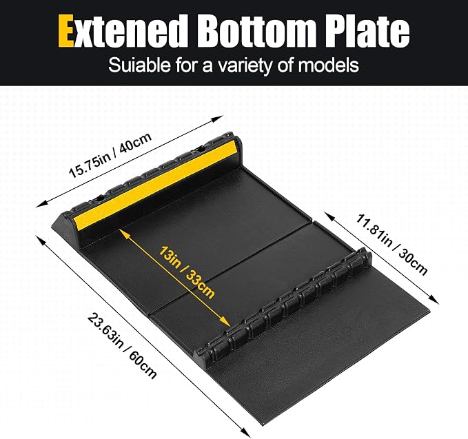 Rubber Garage Parking Mat 17.6 * 23.6 * 2.8" Heavy Duty Wheel Stoppers - Image 4