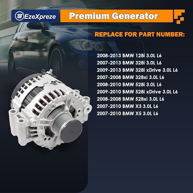 EzeXpreze Alternator for BMW 128i 2008-2013, 328i 2007-2013, 328i xDrive - Image 2