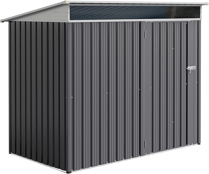 JY QAQA 6x4 FT Metal Outdoor Garden Storage Shed, Waterproof Metal Garden Sheds by JYQAQA