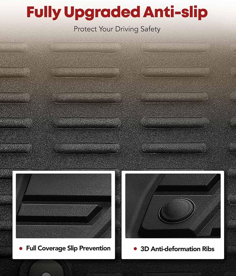 YHTAUTO Floor Mats Fit 2019-2025 Toyota RAV4, TPE All Weather Car Mats - Image 4