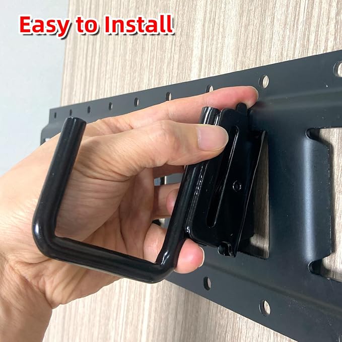 6PCS E Track J Hooks Heavy Duty E Track X Track Steel Hanger, Spring Fitting E - Image 6