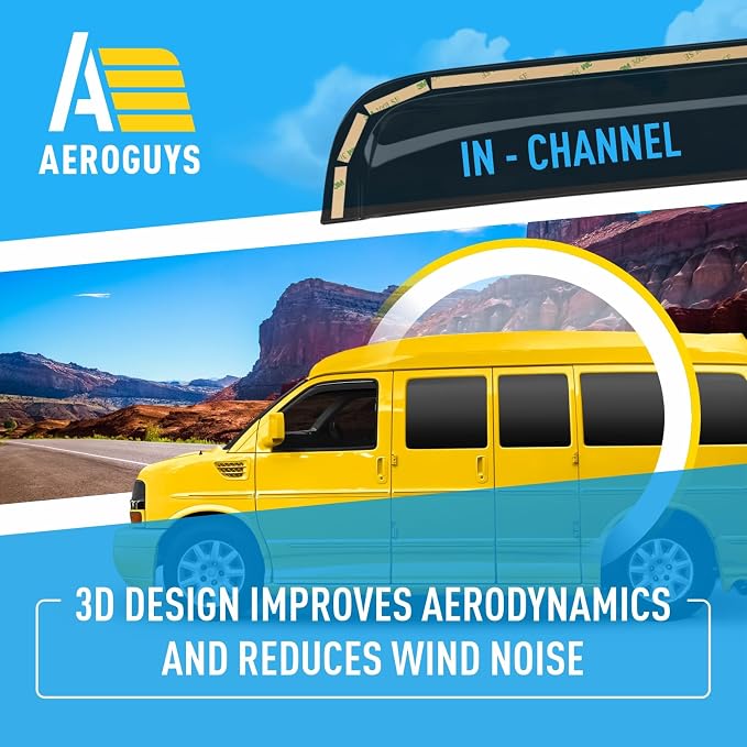 Extra Durable Window Deflectors in-Channel Visors Rain Guards Fit - Image 4
