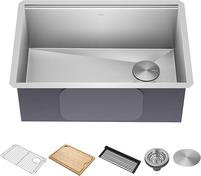 KRAUS Kore 27-Inch Undermount Workstation 16 Gauge Single Bowl Stainless Steel by KRAUS