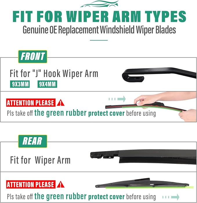 22" 22" 16" Windshield Wiper Blades Replacement - Image 8