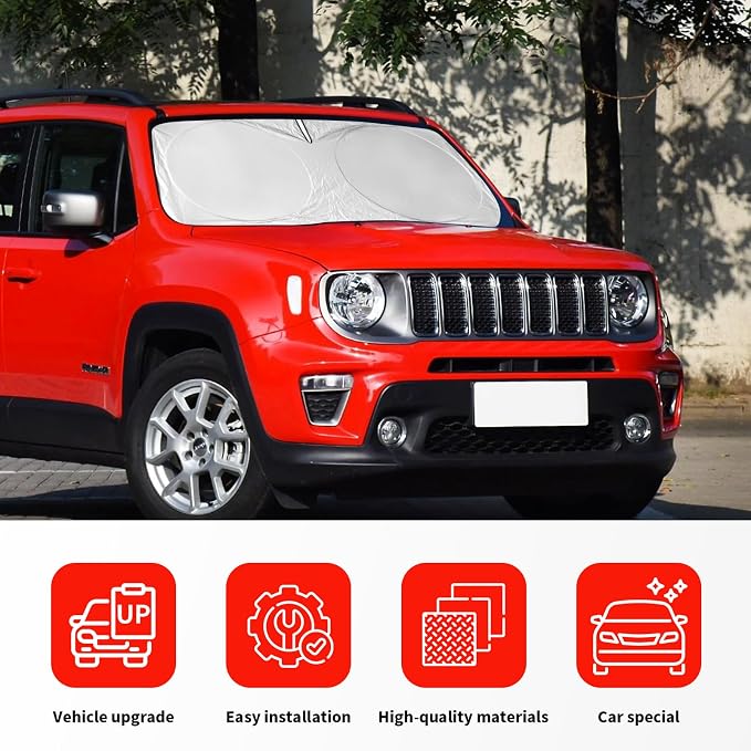 INSAUTO for Jeep Patriot Windshield Sun Shade for Jeep Renegade SUV 2015-2024 - Image 7