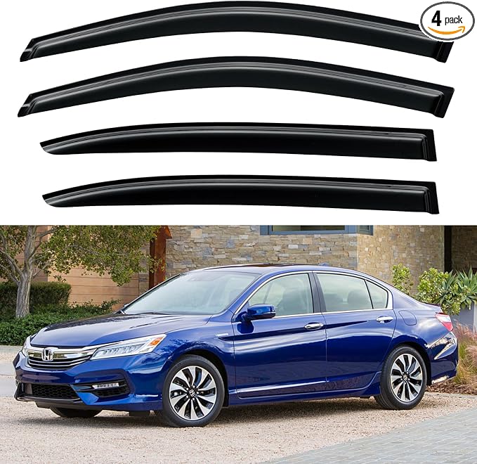 Window Visors Rain Guards Shield by YQAUTEC