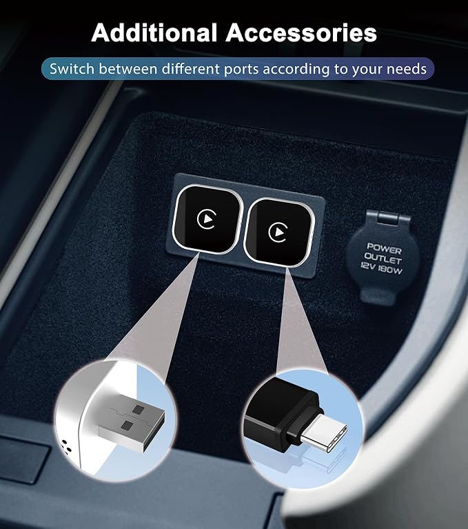CarPlay Wireless Adapter, Plug-and-Play, Supports CarPlay+Android Auto - Image 8