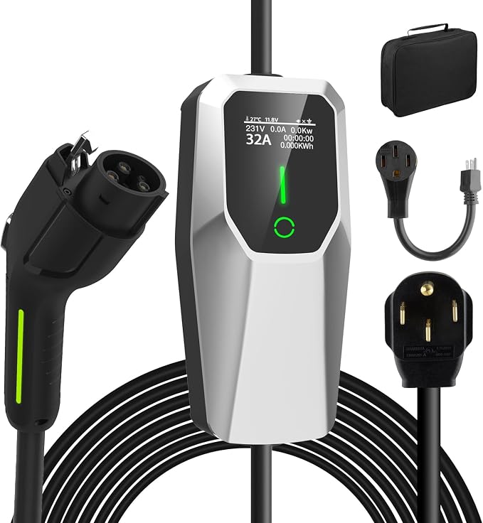Level 1&2 EV Charger 32Amp 110V-240V by jJunsun