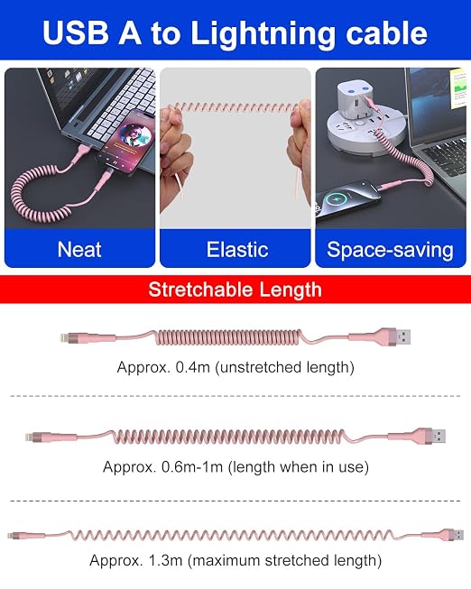 Pink Car Charger Cable - Image 6