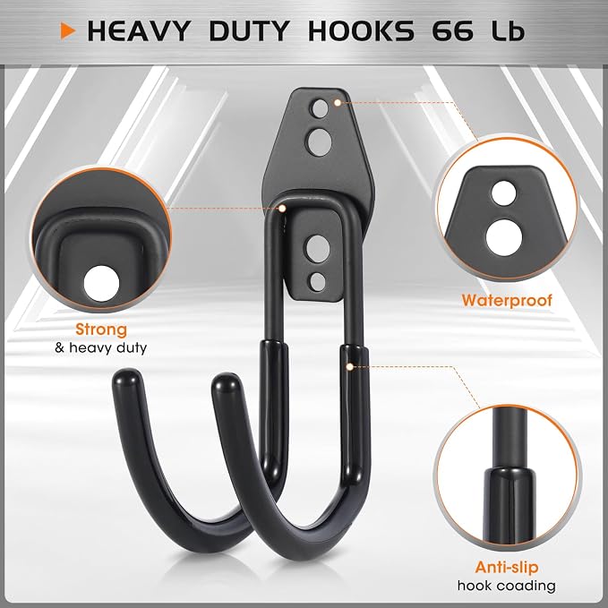 Hose Hanger Wall Mount 2 Pack, Heavy Duty Hose Holder - Image 3