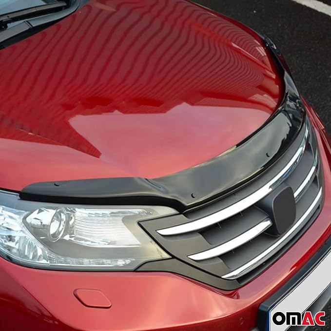 OMAC Front Bug Shield Hood Deflector Guard fits Honda CR-V 2012-2016 Smoke Black - Image 8