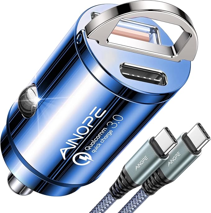 AINOPE 90W Super Fast Car Charger, Invisible USB C 45W Car Charger Fast by AINOPE10yearsforphoneaccessories