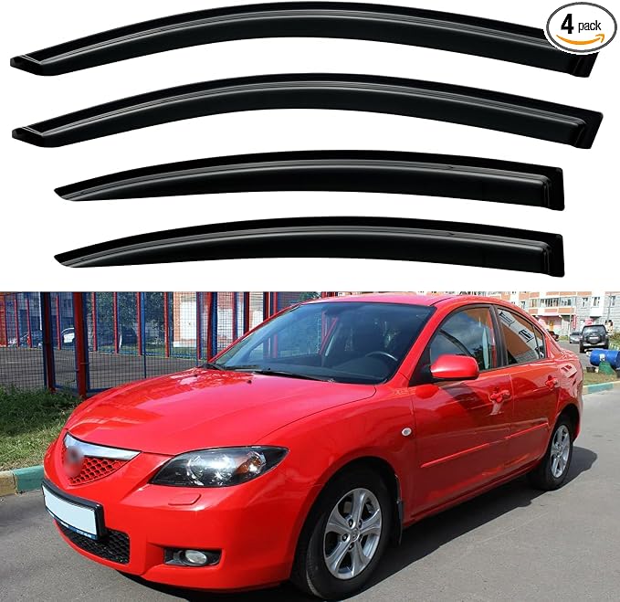 Window Visors Rain Guards Shield by YQAUTEC