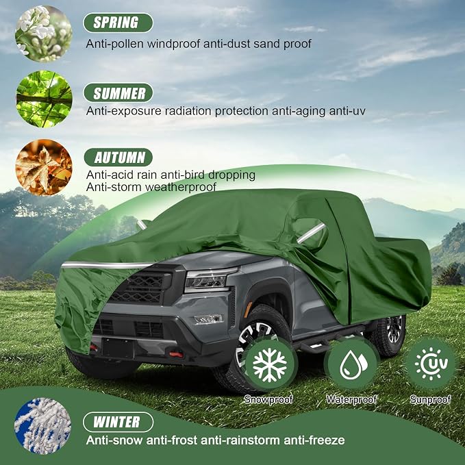 BOSSTONE Car Cover Custom Fit for Nissan Frontier King/Crew Cab Short Bed - Image 7