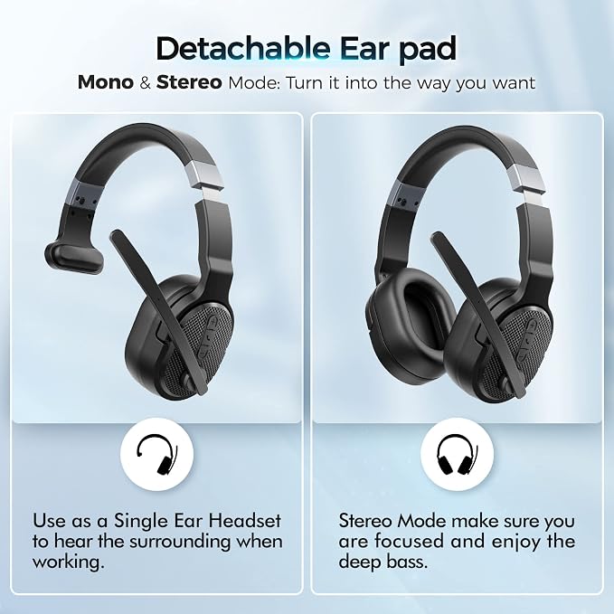 Trucker Bluetooth Headset, Wireless Headsets - Image 2
