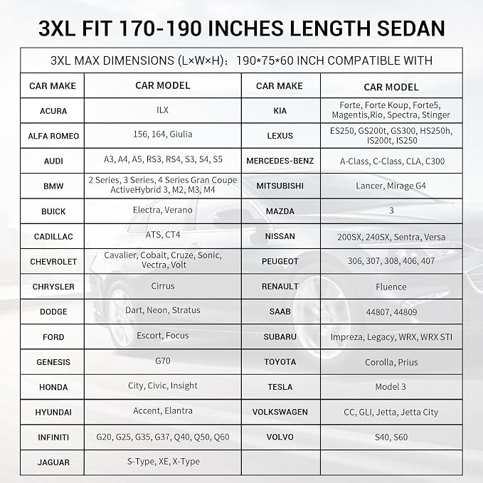 Tecoom Car Cover Waterproof All Weather, Windproof Storm Full Exterior Covers - Image 6