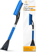 EcoNour 27" Aluminum Car Snow Scraper and Brush | Weaved Bristle Head by EcoNour