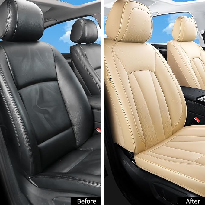 Car Seat Covers, Waterproof Seat Covers Front Pair, Leather Car Seat Covers - Image 5