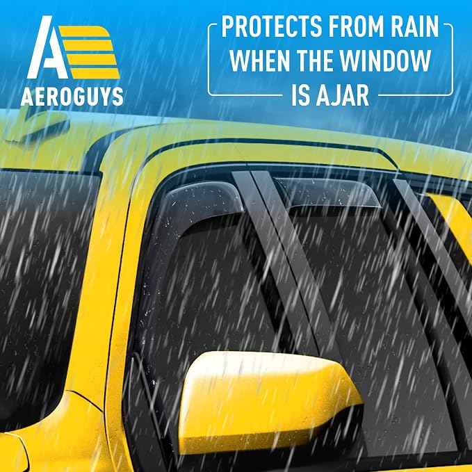 Extra Durable Window Deflectors in-Channel Window Visors Rain Guards Fit - Image 2