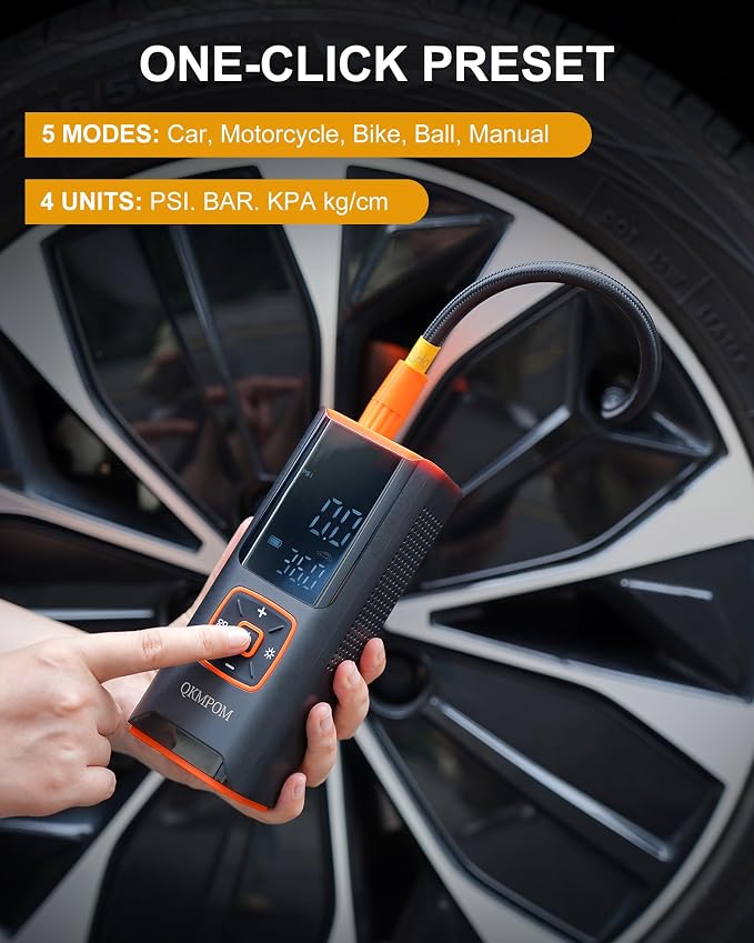 Tire Inflator Portable Air Compressor, 6X Faster 180 PSI Cordless Air Compressor - Image 6
