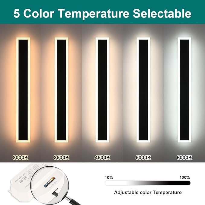 2 Pack Modern Outdoor Wall Lights - Image 5