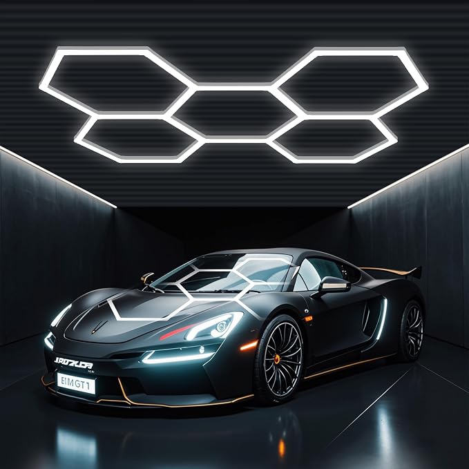 tewei LED Hexagon Garage Light, 25 Pack Super Bright Hex Ceiling LED Shop by TeweiBrand