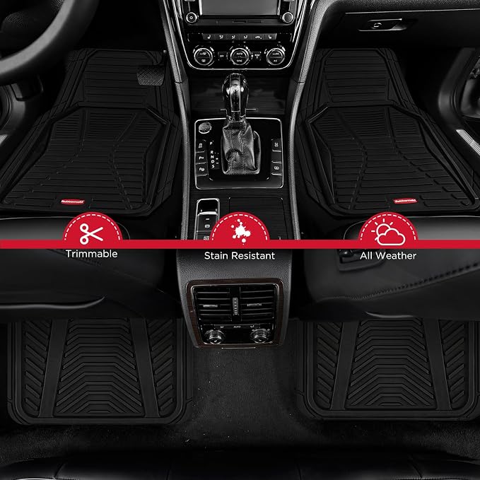 Rubbermaid Car Mat Full Set All-Weather Heavy-Duty 4 Pieces– Trim-to-Fit - Image 2