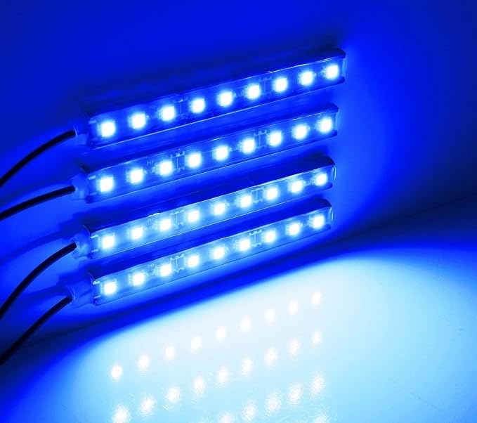 Car LED Strip Light, EJ's SUPER CAR 4pcs 36 LED Car Interior Lights Under Dash - Image 2