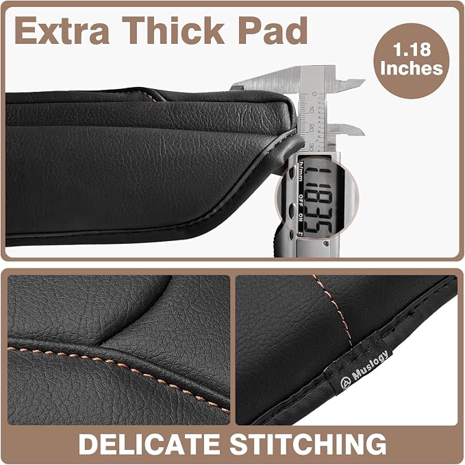 Muslogy Center Console Cover 1-Inch Extra Thick Armrest Pad Compatible - Image 3