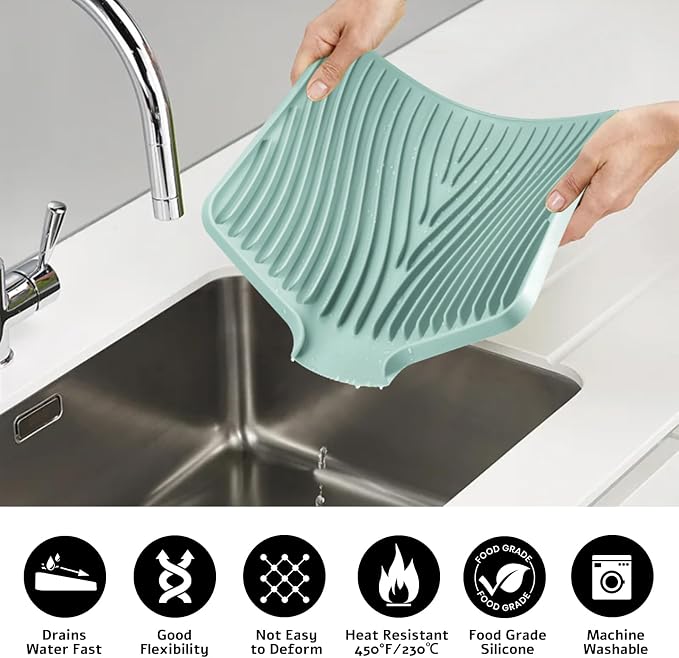 Silicone Dish Drying Mat, Stone Drying Mat - Image 4