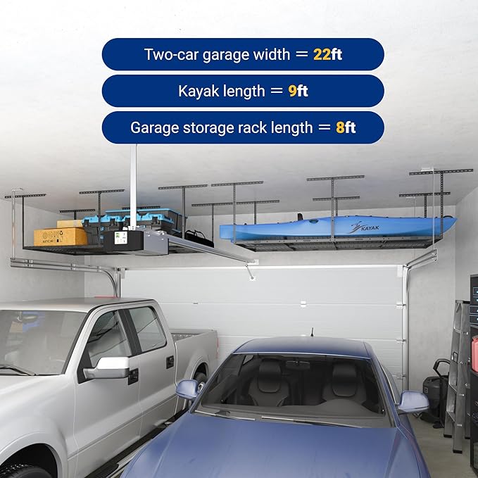 FLEXIMOUNTS 4x8 Overhead Garage Storage Rack, Adjustable Organization System - Image 6