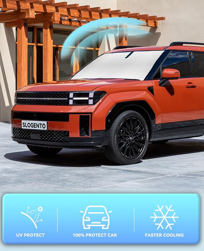 Sunshade for Santa Fe Windshield Sun Shade for 2019-2024 2025 2026 Hyundai - Image 5