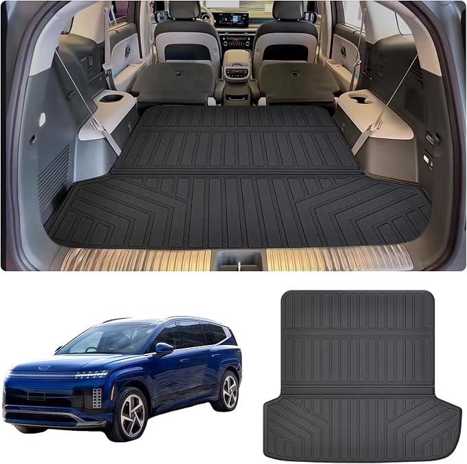 Large Cargo mat for 2026 Hyundai Ioniq 9（Foldable） TPE All Weather Protection by WAYIDSS