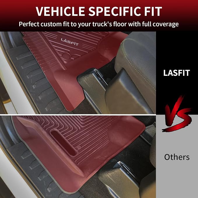 LASFIT Floor Mats for Ford F-150 2015-2025 | F150 Lightning 2022-2025 SuperCrew - Image 8