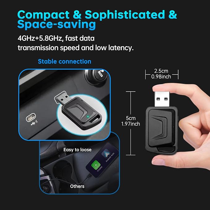 CarPlay Smart Box, Wireless CarPlay Adapter, converts Factory Wired to Wireless - Image 2