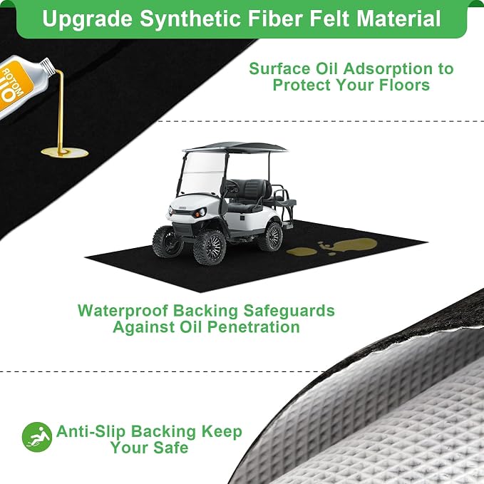 Golf Cart Parking Mat 9.84 ft. x 4.92 ft, 3.0MM Thickened Oil Absorbent - Image 3
