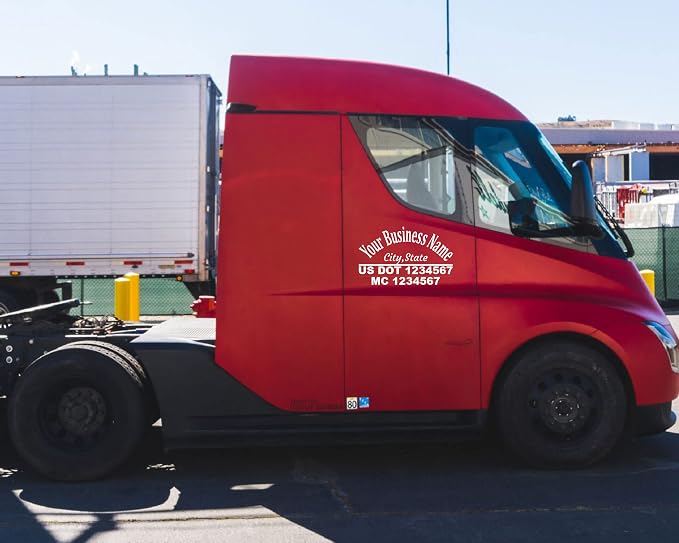 Custom US DOT Trucking Decal Stickers Tow Truck, 18 Wheeler, Van MC Number - Image 5