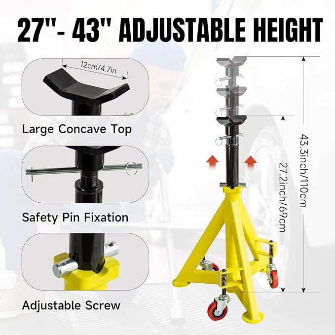 22 Ton Jack Stands Heavy Duty Jack Stand Double Locking Pin Type Car Jack Stand - Image 4