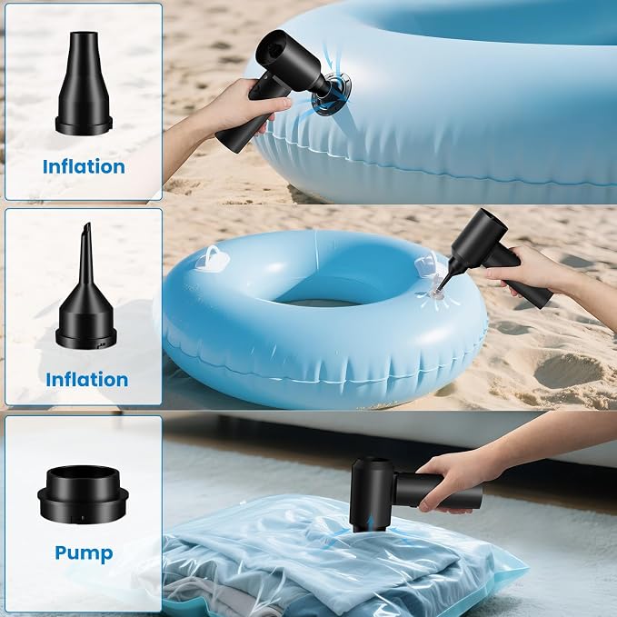 90° Foldable Car Vacuum Portable Cordless 16000PA, 4-in-1 Mini Vacuum Cleaner - Image 4