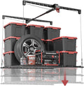 Overhead Garage Storage Lift, Adjustable Heavy-duty 4x4 Ft Ceiling Racks by KOKORACKER