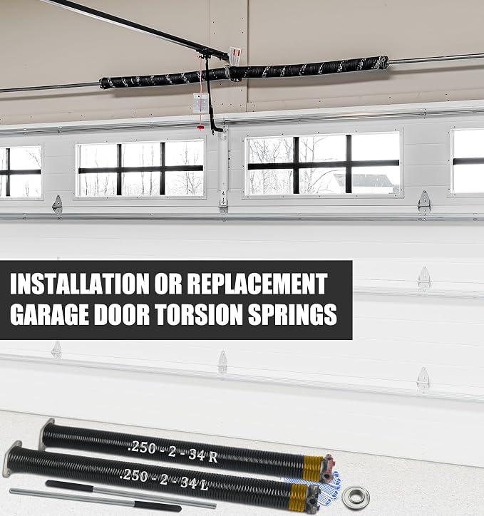 Garage Door Torsion Spring Set, Pair of 2" Electrophoresis Coated Garage Door - Image 7