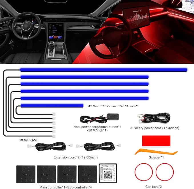 Acrylic Interior Car LED Strip Light - Image 4