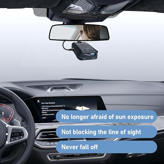Radar Detector Mount, Rearview Mirror Rod Radar Mounting Bracket+Rearview - Image 7