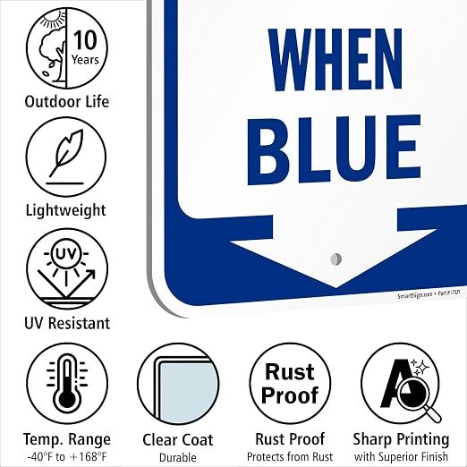 SmartSign 18 x 12 inch Icy Conditions When Blue Sign - Image 7