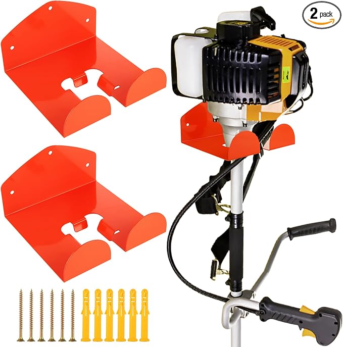2 Pack Trimmer Rack Garage Organizer Wall Hanger, Garage Tool Rack by FWEEK