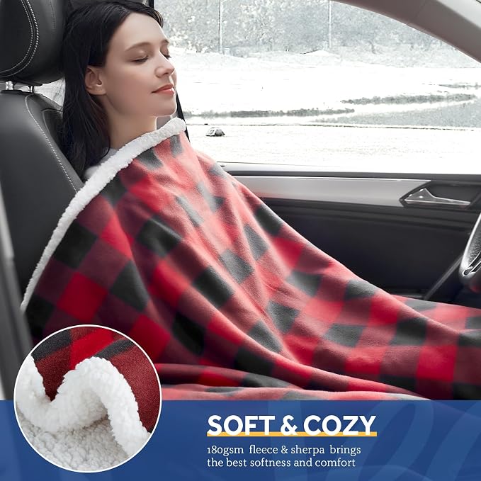 Sealy 12-Volt Heated Car Blanket, Portable Electric Blanket - Image 8