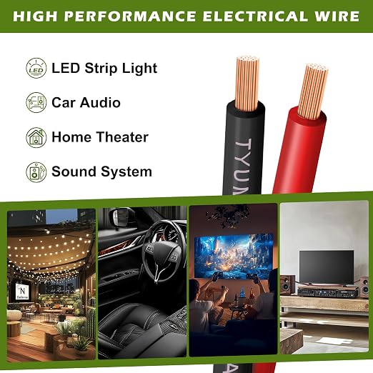 16 Gauge Wire 100FT, 16/2 AWG Red Black Hookup Electrical Wire LED Strips - Image 7