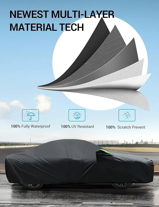 Proadsy 2025 Upgrade Car Cover for Honda Civic 2016-2023 2024 2025, Waterproof - Image 4