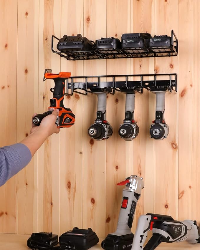 UNITEDPOWER Wall Mounted Power Tool Organizer Holder, Heavy Duty Utility - Image 8