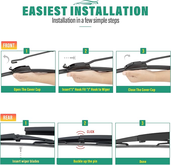 21" 21" 14" Windshield Wiper Blades Replacement - Image 8